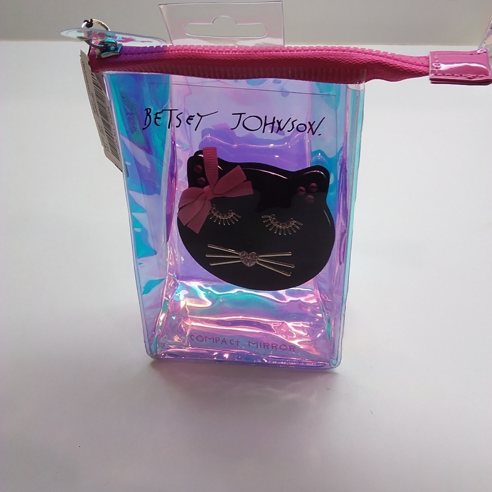 BetseyJohnson New Black Kitty Compact Mirror
